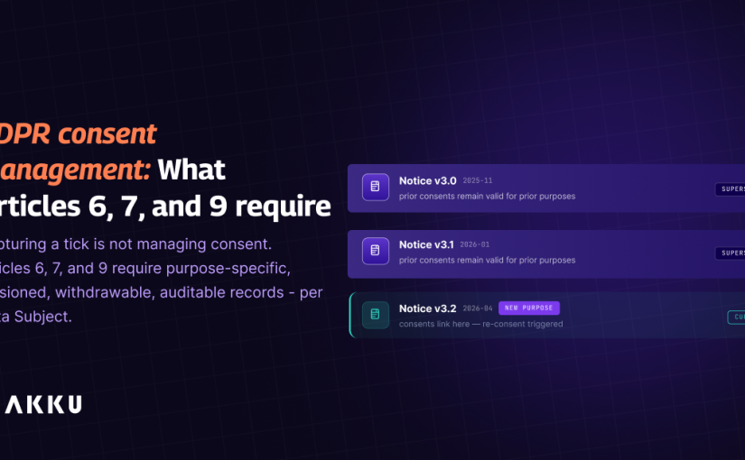 GDPR Consent Management: What Articles 6, 7, and 9 Require Technically